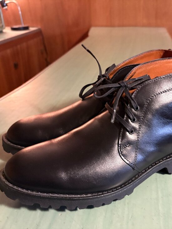 WORN ONCE Mens Allen Edmonds Tate Chukka Black Extralight Boots Size 9 D main image 14